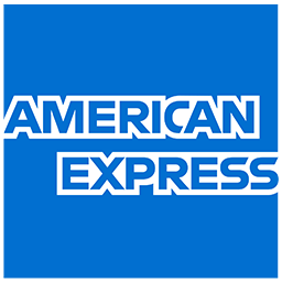 American Express logo on a blue background